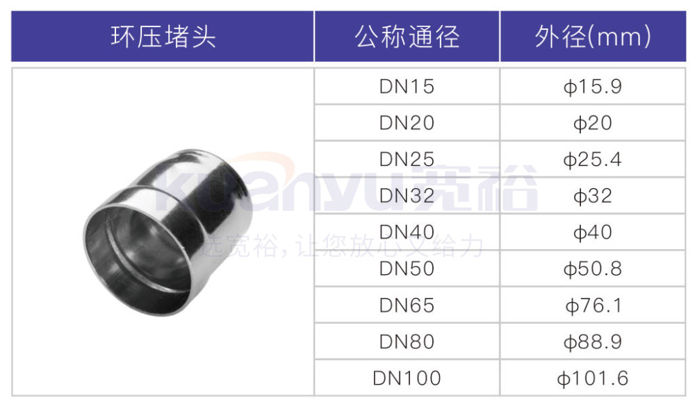 不銹鋼環壓堵頭